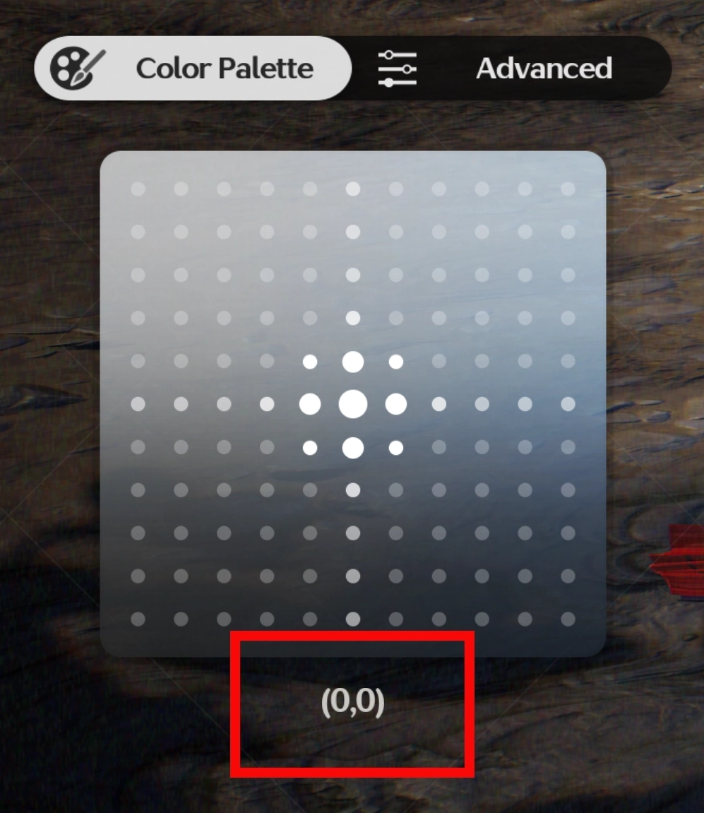 Color Palette coordinate guide